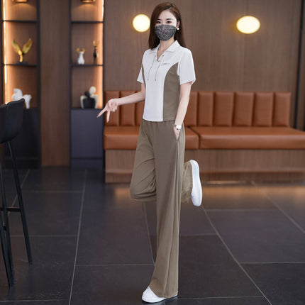 High-End Product 2026 Summer New Style Women's Suit, High-End, Stylish, Age-Reducing, Slimming, Plus-Size Women's Two-Piece Set
