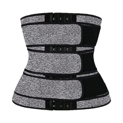 Cross-Border Sweat-Inducing Waist Trainer with Zipper and Snap Buttons, Women's Waist Cincher, Slimming Belt, Sports Waist Shaper