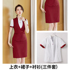 Red + skirt + shirt / S
