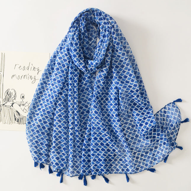 Cross-border simple spring cotton and linen feel scarf women's Japanese and Korean high-grade silk scarf versatile shawl sunscreen beach towel women