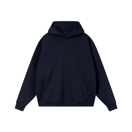 Spring and Autumn Heavy 380g Big terry Shoulder Hooded Sweater Women's American Fashion Brand Loose Solid Color All-match Couple Hoodie