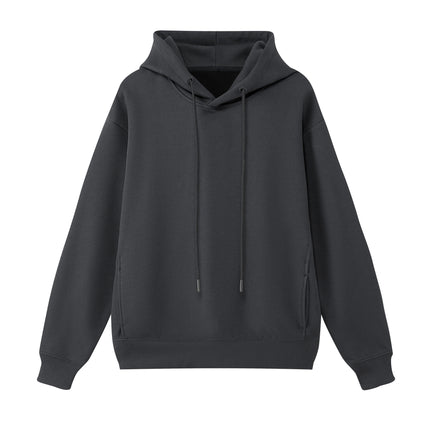 Autumn and winter heavy 380g composite cotton hooded pullover vests women's solid color tide brand loose casual couples hoodie