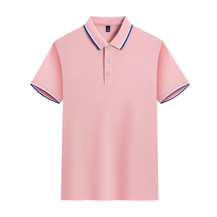 Siro-Spun Cotton Workwear Polo Shirt for Men and Women, Short-Sleeved T-Shirt, Work Uniform Polo Shirt with Logo Printing Recommended