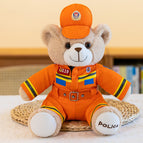 25cm [ready stock high quality] / Rabbit fur brown fire bear