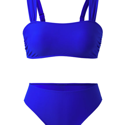 New Bikini Swimsuit Black Sexual Beach Split Swimsuit Shoulder Strap Adjustable High Elastic High Waist Swimsuit Women