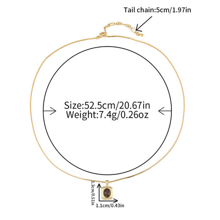 Lishan Versatile Bowknot Accessories Titanium Steel Metal Chain Series Layered Natural Stone Necklace Clavicle Chain for Women