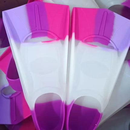 Swimming Fins Freestyle Silicone Short Fins Children's Diving Fins Training Diving Equipment Wholesale Silicone Fins