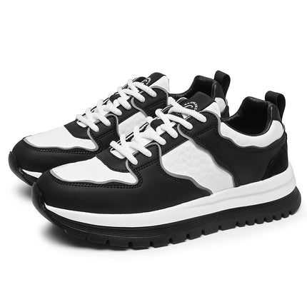 New Autumn Men's Casual Sneakers Trendy Fashion Breathable Versatile Thick-Soled White Shoes