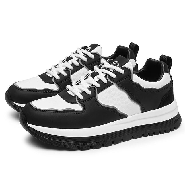 New Autumn Men's Casual Sneakers Trendy Fashion Breathable Versatile Thick-Soled White Shoes