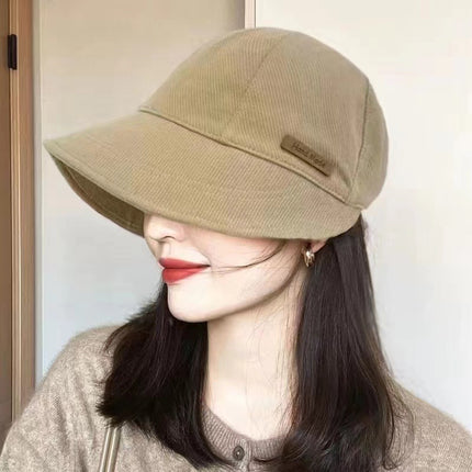 Spring and Summer Celebrity Style High-Value Sun Protection Hat for Women, Adjustable Drawstring, Versatile Face-Covering, Trendy Small-Face Fisherman Hat