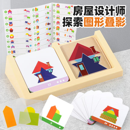 House Designer Toys for Children, Logical Thinking Training, Cognitive Development, Foreign Trade Tabletop Games, Educational Puzzles, Cross-Border