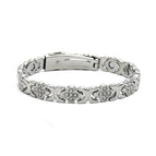 Silver four-prong buckle