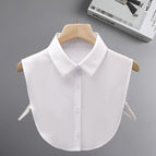 White pointed collar