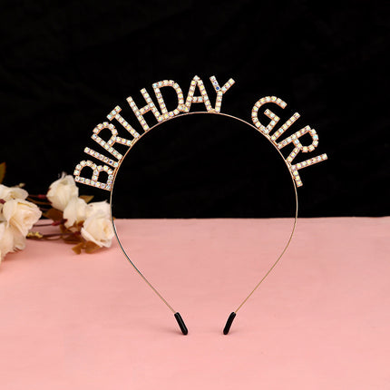 European and American Hair Bundles, Birthday Party Headbands, Happy Birthday, Fast and High-End Accessible Luxury Hair Accessories