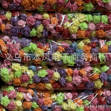 solid color color beads diy bracelet string loose beads material children beaded handmade keychain jewelry accessories