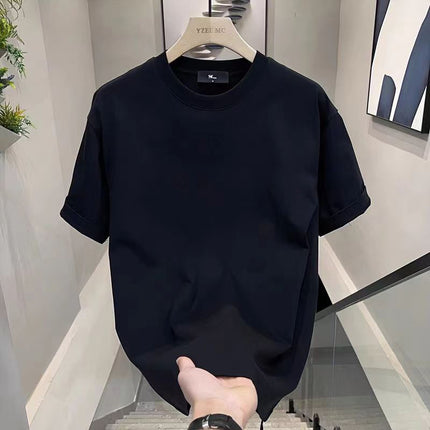 Summer New Smiley Print Short-sleeved T-shirt Loose All-match Top Round Neck Slimming Men's and Women's Cross-border Explosions
