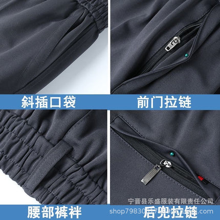 Fleece-Lined Stretch High-Waisted Pants, Wrinkle-Free Slim-Fit Straight-Leg Elastic Business Trousers, Smart Casual Business Pants