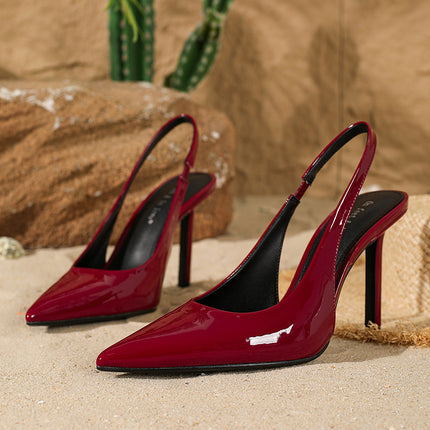 Spring 2025 New Style Simple and Fashionable Shallow Mouth Pointed Toe Stiletto High Heels Women's Casual Shoes High Heel Sandals