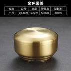 10.5cm Korean bowl (gold with lid)