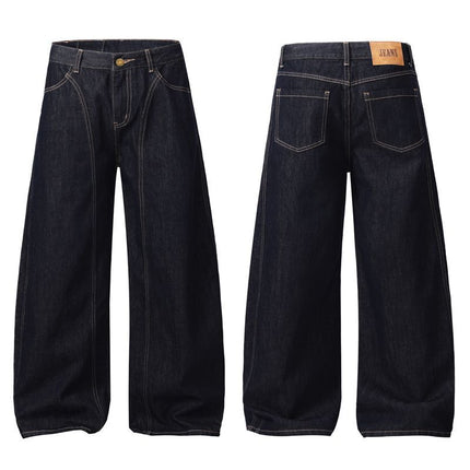 JIAMU American Style Vintage Machete Original Bull Baggy jeans Unisex Wide Leg Neutral Loose Profile
