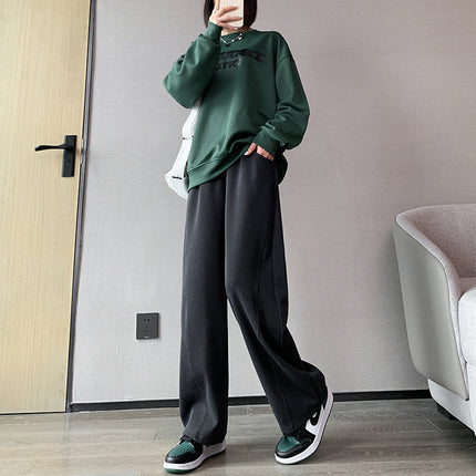 2025 High Street Plus Size Banana Pants Women's Spring & Fall Pants 2025 New High Waist Wide Leg Loose Slim Casual Straight Leg