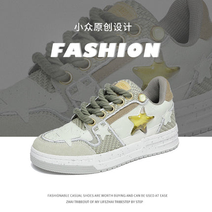 West Lake Longjing board shoes Star Shoes Fashion Brand sneaker 2023 autumn and winter New retro platform casual sneaker men