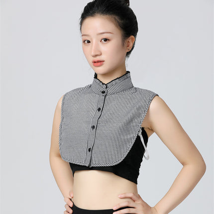 Cotton Brushed Plaid Winter Sweater Fake Collar Collar Protector Unisex Shirt Collar Fashionable Versatile Fake Collar