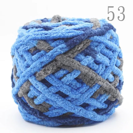 Factory wholesale 100g thick ice strip wool single-strand woven wool ball hook crochet slippers thread self-woven wool ball