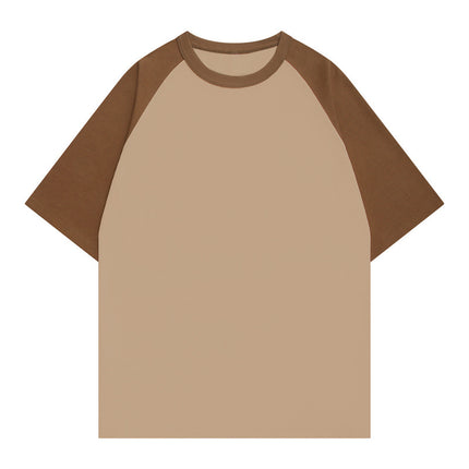 Cross-Border Supply Manufacturer Direct Sales T-Shirt Custom Round Neck Loose Raglan Short-Sleeved T-Shirt Light Board Blank Board Summer Girls