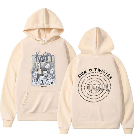 Rock Band Korn Sick &Amp Twisted Tour 2000 Hoodie Men Fashio