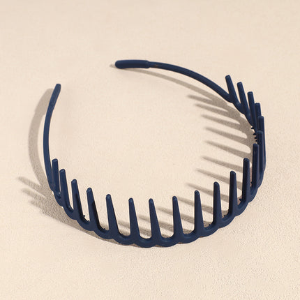Japanese and Korean Style Simple Candy Color Large Wave Hair Band Internet Popular Non-Slip Toothed Headwear Outgoing Hair Pressure Wash Hair Band