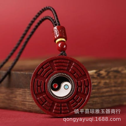 Live broadcast cinnabar mountain ghost copper pendant gold-plated inlaid mountain ghost money pendant this year men's and women's purple gold sand pendant