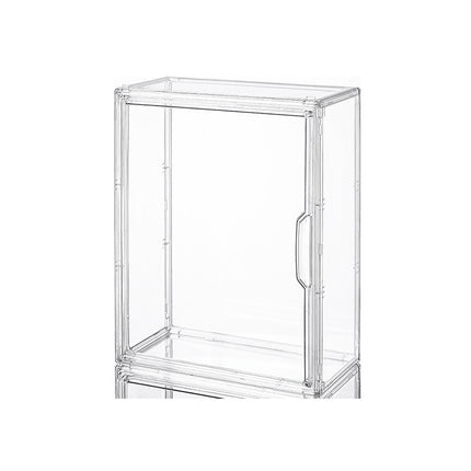 Bubble Mart Figure Storage Box Blind Box Doll High-Transparency Acrylic Display Box Doll Storage Cabinet Layered Gray