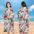 Free size 75*112 cm / Zipper pocket style-flamingo