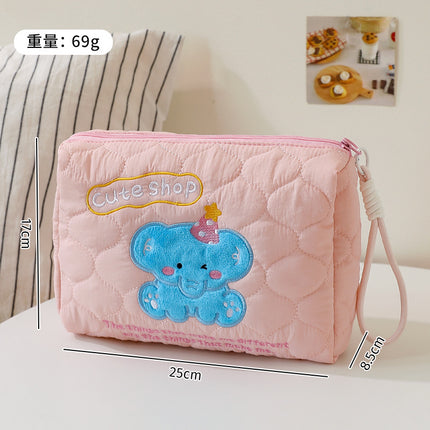 Cute Puppy Portable Cosmetic Bag for Women Portable Large Capacity Skin Care Brush Travel Toiletry Bag Wholesale