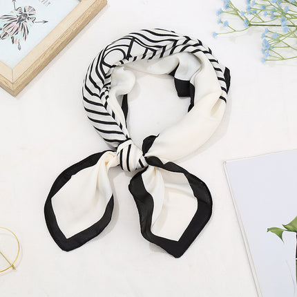 70 Silk Scarf Square Scarf High-end Korean Style Fashion All-match Professional Silk Small Scarf Retro Printed Silk Scarf for Women