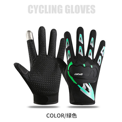 Outdoor sports riding gloves men's touch screen non-slip thin mountain climbing women's full finger fishing long finger fitness bicycle gloves