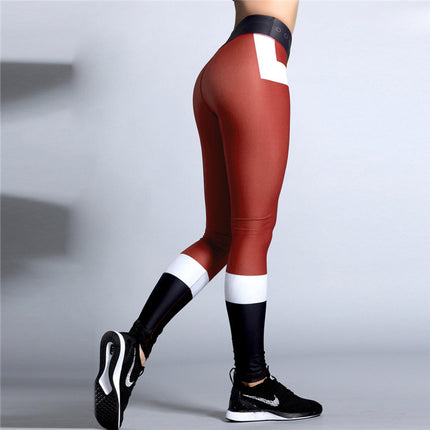 Cross-Border European and American Temu Amazon Popular Women's Christmas Printed Clothing Fitness Sports Pants Yoga Pants Leggings