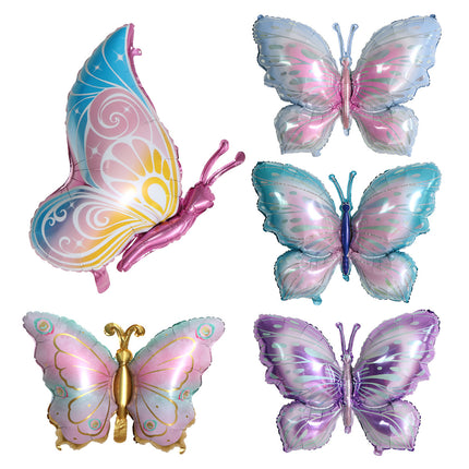 Butterfly balloon cross-border aluminum balloon wholesale night market stall children's birthday gift decorative toy balloon