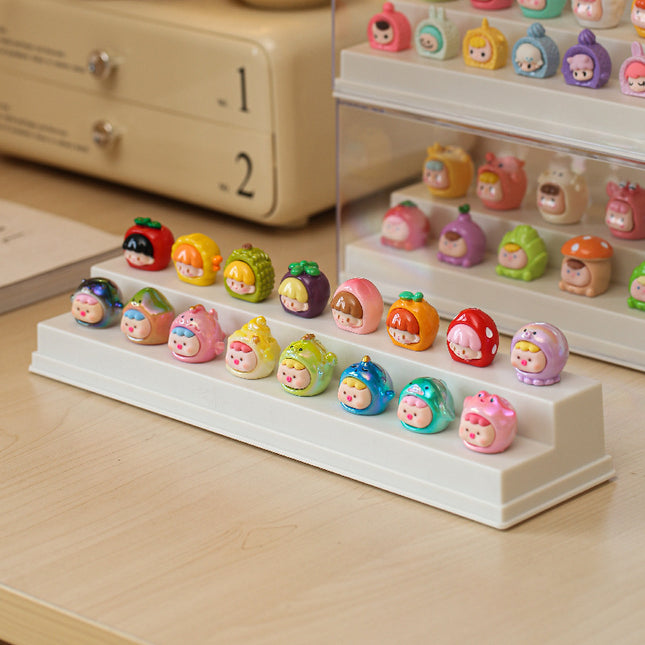 Cute Display Box Blind Box Display Rack Storage Small Ornaments Hand-Made Display Cabinet Acrylic Transparent Dust-Proof Storage Box