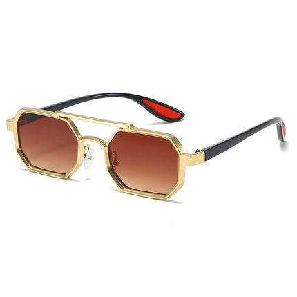 Double Beam Fashion Metal Sunglasses Retro Cross-border Trendy Glasses Internet Popular Sunglasses for Men and Women sunglasses