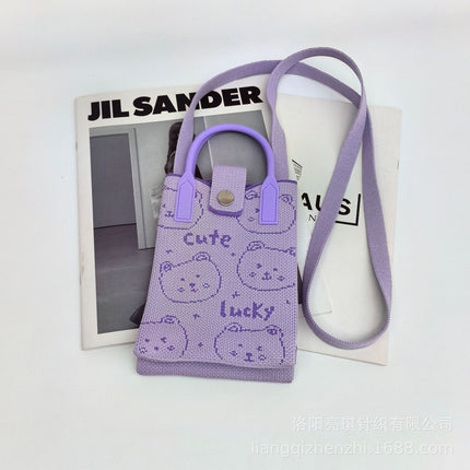 2025 New Mobile Phone Bag Woven Crossbody Bag with a High-End Feel, Popular on Amazon, Suitable for Commuting and Casual Use, Small Square Bag, Portable
