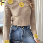 Khaki (5-hand hooked yellow flowers) / S
