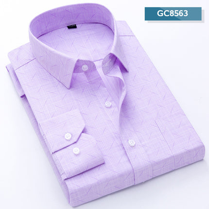 New men's long sleeve plaid shirt men's business casual shirt for the elderly Amoy supply a generation of micro-supply
