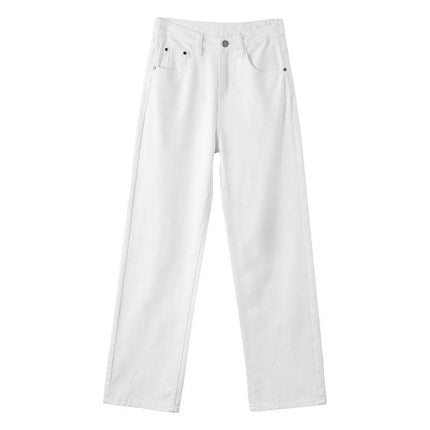 Summer Hemp Green Brown Wide-Leg Floor-Length Jeans Dad Soft High Street Straight Pants