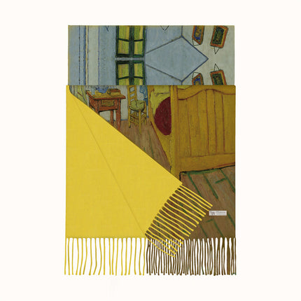 Winter Van Gogh series bedroom women's cashmere-like tassel thick warm shawl scarf all-match long scarf wholesale