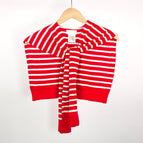 White stripes on red background