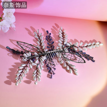 Ness NS108 Vintage Imitation Pearl Handmade Accessories Korean Style Simple Large Hair Comb Elegant Internet Celebrity Hair Clip Headwear
