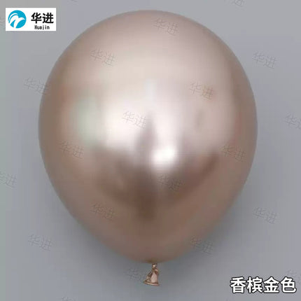 Cross-border wholesale 2.8g 12-inch metal balloon birthday decoration balloon wedding arrangement metal latex balloon
