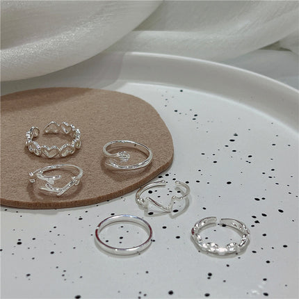 s925 sterling silver plated ring Women's wholesale niche women's high-end sense ins style simple ring light luxury retro ring wholesale